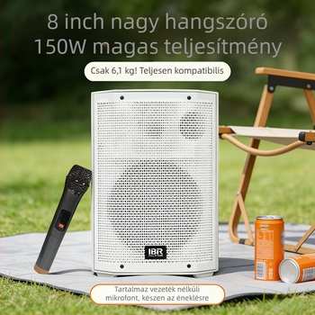 Bluetooth karaoke hangrendszer beépített akkumulátorral, 2 hangszórós készlet, 50W kimenet, Bluetooth 5.3, 20Hz–20kHz, SNR ≥85dB