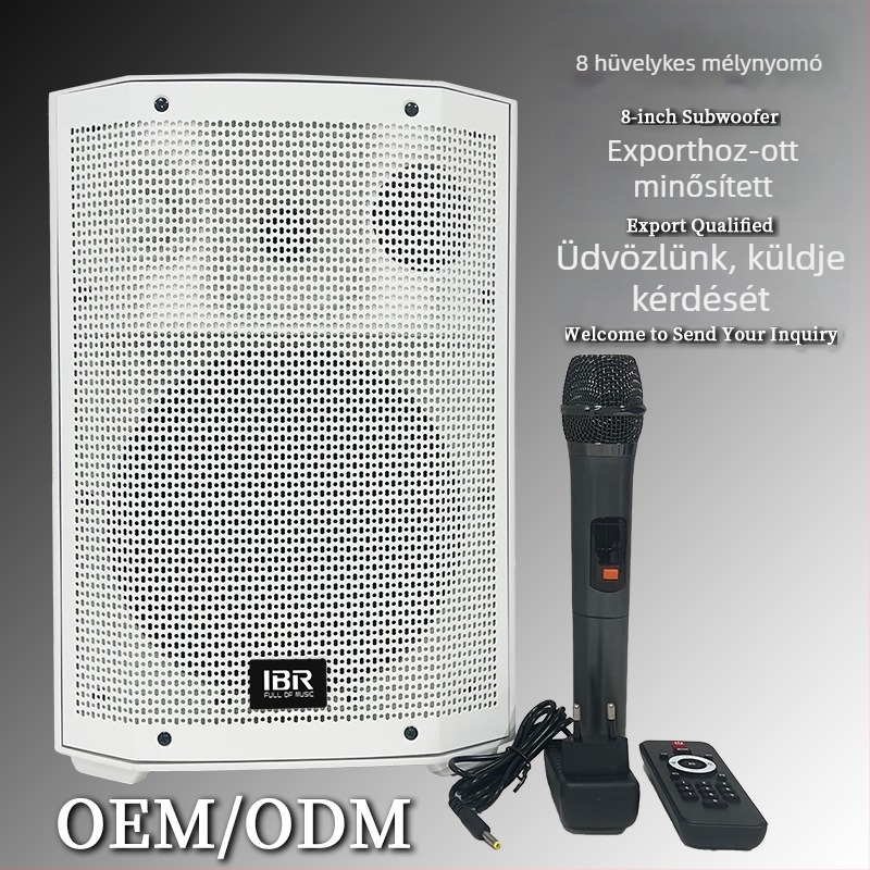 Bluetooth karaoke hangrendszer beépített akkumulátorral, 2 hangszórós készlet, 50W kimenet, Bluetooth 5.3, 20Hz–20kHz, SNR ≥85dB