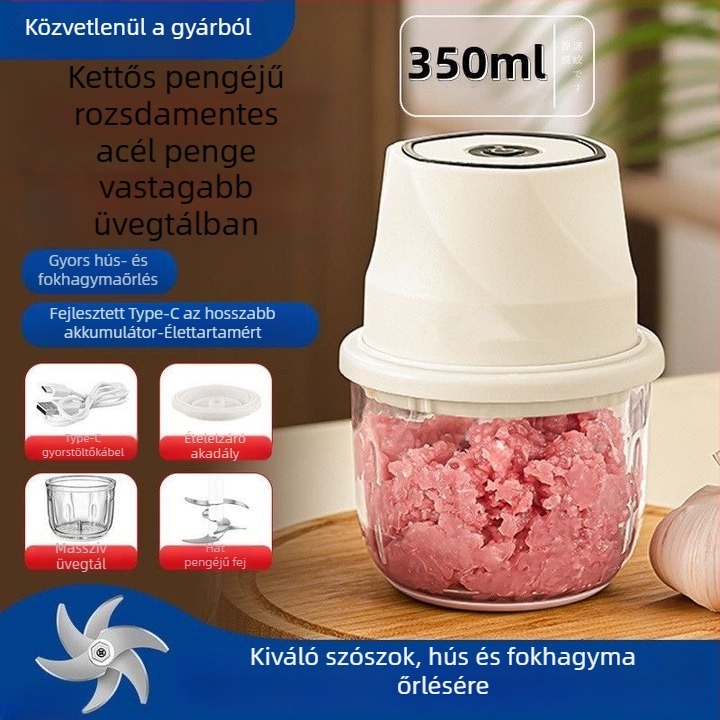 Elektromos fokhagyma nyomó, USB tölthető, multifunkcionális a fokhagymapasta készítéséhez