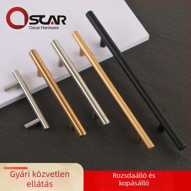 Rozsdamentes acélból készült kis fogantyú szekrényajtóhoz, európai stílusú bortartó szekrényhez, hosszabbított kerek cső, modern minimalistikus fiók fogantyú