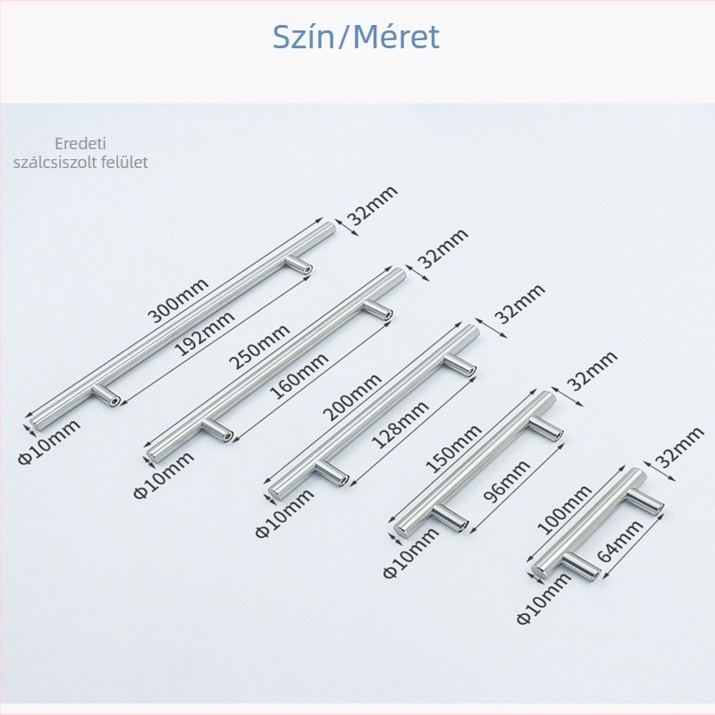 Rozsdamentes acélból készült kis fogantyú szekrényajtóhoz, európai stílusú bortartó szekrényhez, hosszabbított kerek cső, modern minimalistikus fiók fogantyú