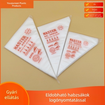 Egyszer használatos krémnyomó zsákok, 100 darab, háromszög alakú zsákok tortákhoz