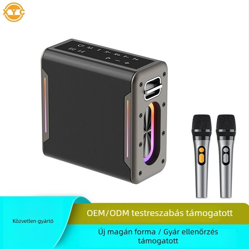 Kültéri Karaoke Bluetooth hangszóró 40W, Bluetooth 5.3, Beépített akkumulátor 4000–6000mAh, IPX4, frekvencia-tartomány 40Hz–20kHz