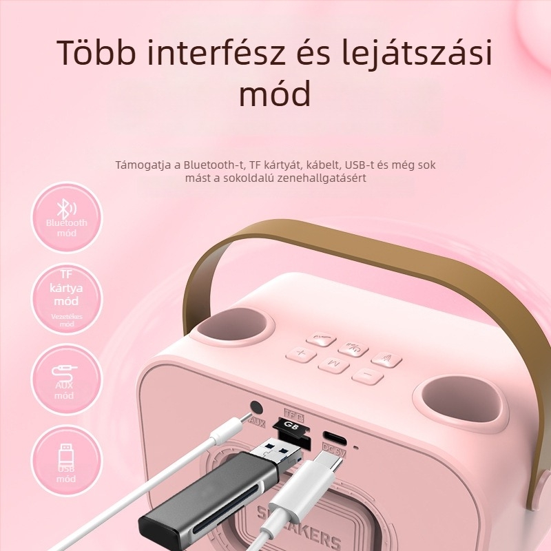Bluetooth karaoke mikrofon szöveggel - mindent egyben otthoni KTV audió rendszerhez TV-hez