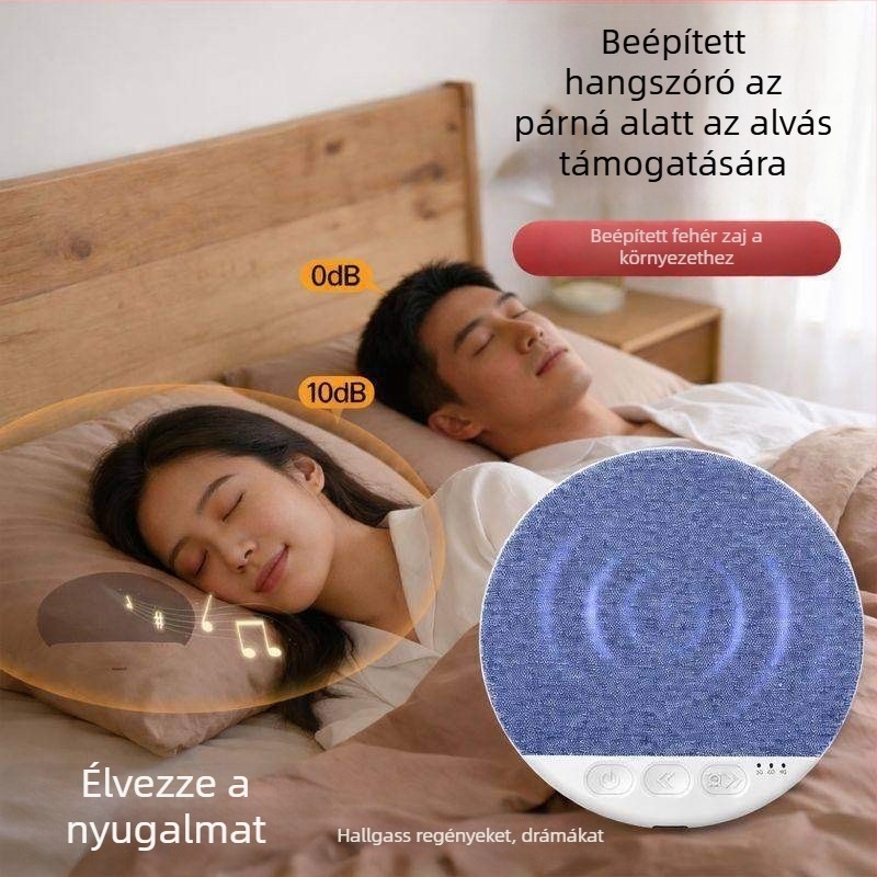 Párnás hangszóró 360° surround hangzással, Bluetooth 5.3, kettős hangszórók, beépített 800–1000mAh akkumulátor, 30Hz–15kHz frekvencia-tartomány