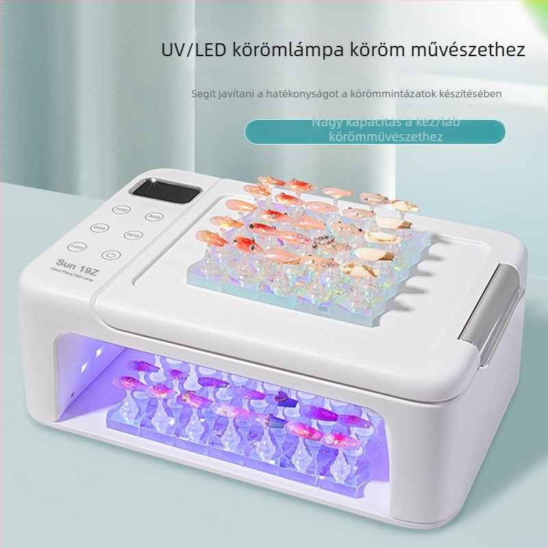 Cachitodo 19Z Körömlakk Fototerápiás Lámpa – Többcélú, Gyorsszárító Gél-Lámpa mindkét kézre, OEM