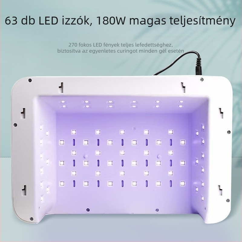 Cachitodo 19Z Körömlakk Fototerápiás Lámpa – Többcélú, Gyorsszárító Gél-Lámpa mindkét kézre, OEM