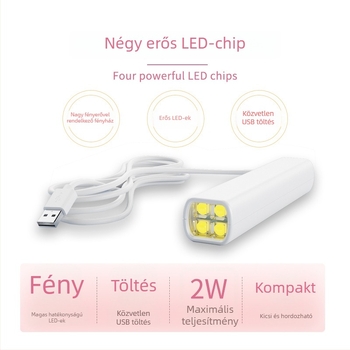 Ling xi LX-002 Kézben tartható köröm fototerápiás lámpa, hordozható UV/LED körömlámpa manikűrhöz
