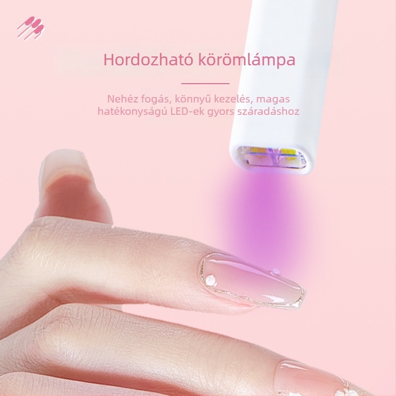 Ling xi LX-002 Kézben tartható köröm fototerápiás lámpa, hordozható UV/LED körömlámpa manikűrhöz