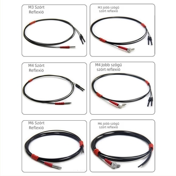 Száloptikai szenzor FRS-310 diffúz visszaverődéssel, FT-610 lineáris páros probe és M3/M4/M6 erősítő; érzékelési távolság 10; válaszidő 0,1; bemeneti feszültség 24; kimenet IO; üzemi hőmérséklet 35