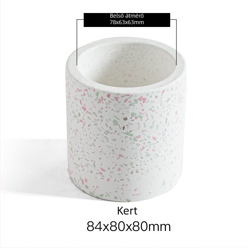 Diatomit és agyagból készült fogkefetartó terrazzo stílusban; szerelés fúrás nélkül; logó nyomtatás; testreszabás elérhető; csomagolás 60 db