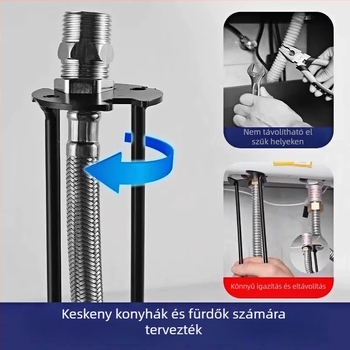 Öt az egyben mosdókagyló-kulcs telepítéshez és javításhoz — acél, spray-festék felületkezelés