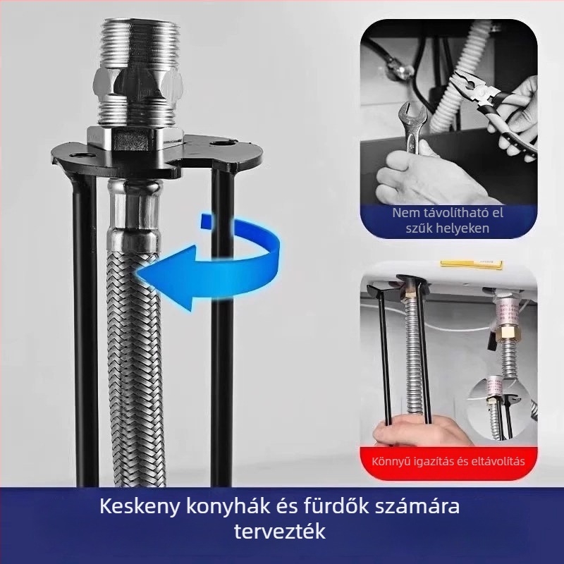 Öt az egyben mosdókagyló-kulcs telepítéshez és javításhoz — acél, spray-festék felületkezelés