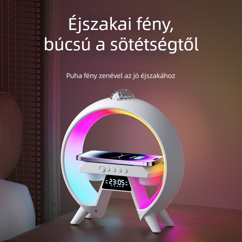 Bluetooth hangfal RGB világítással és ébresztővel, beépített akkumulátor, TF-kártya támogatás