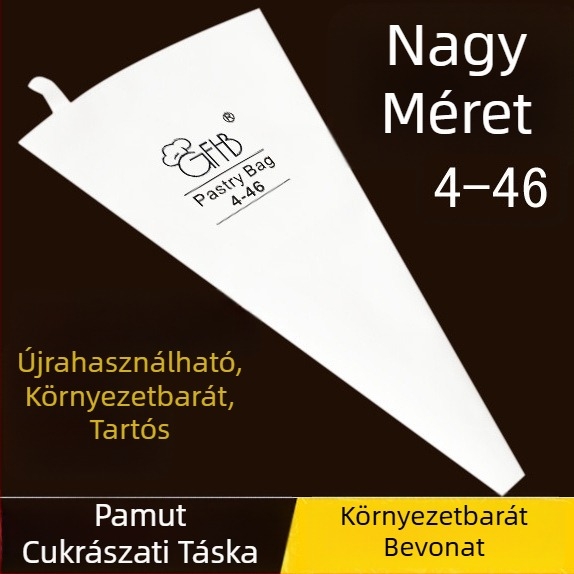 Pamutvászonból készült díszítő tasak, újrahasználható, 4-46-os csomagolás, sütemények és torták díszítéséhez