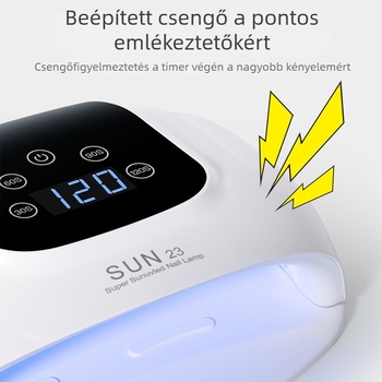 Műköröm LED lámpa érintőképernyővel, 10 s gyors száradás, nagy teljesítmény, LED polimerizációs fény