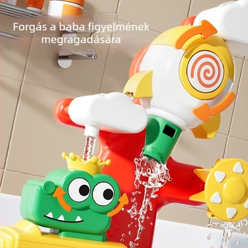 Fürdőjáték: 4 az 1-ben forgó kacsás tengeralattjáró vízpermettel; Anyag: műanyag; Kategória: Fürdőjátékok; Ajánlott életkor: 4–6 év