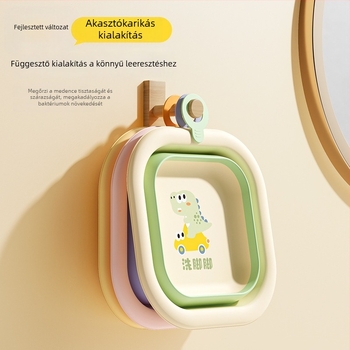 Gyerekeknek összecsukható mosdóedény – hordozható vastagított műanyag baba-mosdóedény, 180–200 g, 2025 tavaszán bemutatva