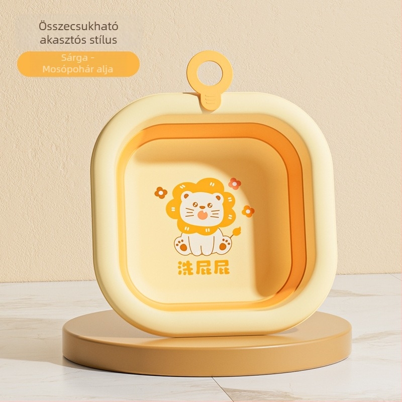 Gyerekeknek összecsukható mosdóedény – hordozható vastagított műanyag baba-mosdóedény, 180–200 g, 2025 tavaszán bemutatva