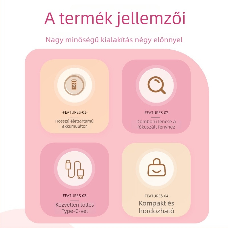 Mini hordozható UV-nail lámpa gél lakkhoz - gyors száradás, modell LX-003, Ling xi márka, Zhejiang eredet
