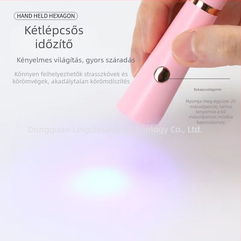 Kézben tartható bár alakú körömlámpa, kompakt újratölthető LED lámpa a gél-lak szárításához és a köröm művészetéhez