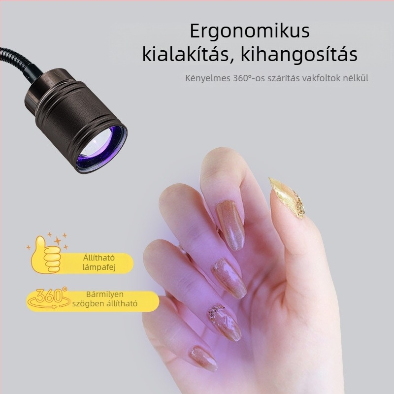 Manikűrhöz UV-gél megkötő lámpa LED-del, köröm hosszabbításhoz