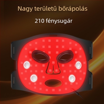 7 színű vörös- és kék LED arcmaszk otthoni fototerápiához