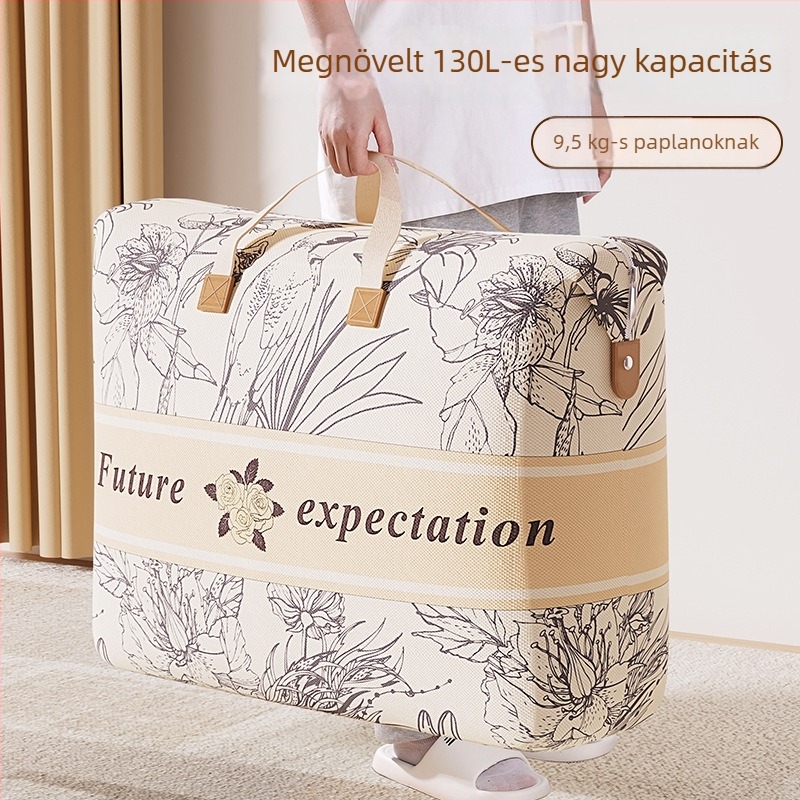 Kocka alakú paplan tároló táska, zárható, vízálló, nagy kapacitású, utazáshoz