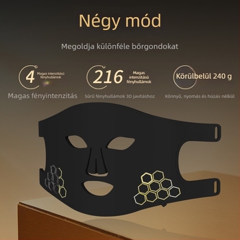 Foton bőrszépítő arcmaszk beépített 1200–2000 mAh akkumulátorral, hordozható, IPX1 vízálló, otthoni használatra, rezgésmentes