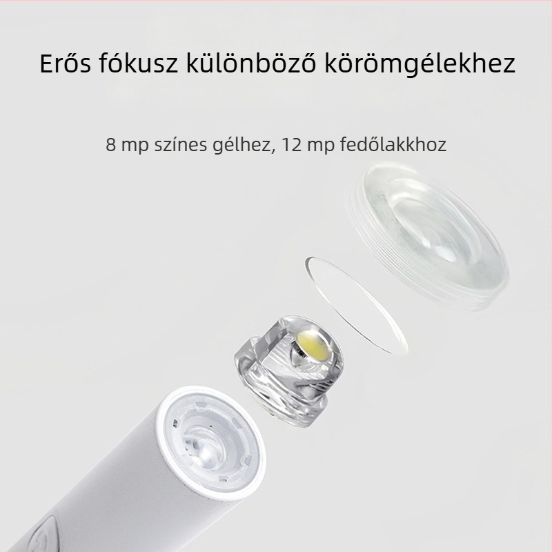 Hordozható kézben tartható UV-manikűr lámpa, mini újratölthető zselés köröm kikeményítő lámpa