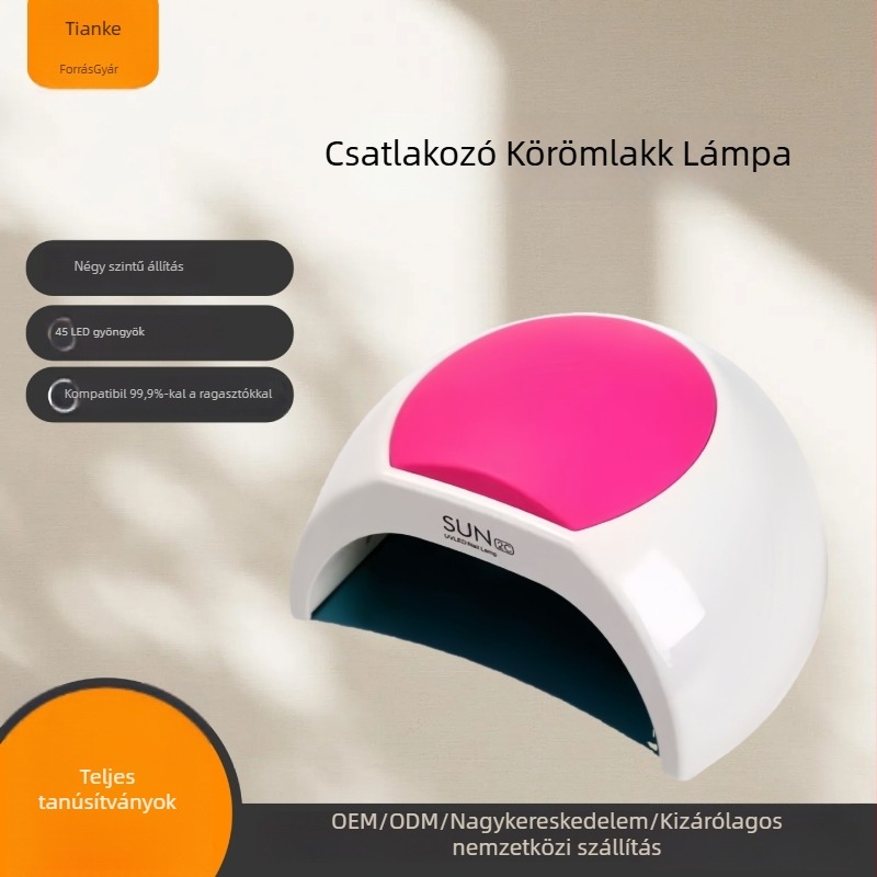 Körömlámpa UV-polimerizáláshoz kettős fényforrással, modell SUN 2C, Titanium Tech márka, Zhejiang eredet