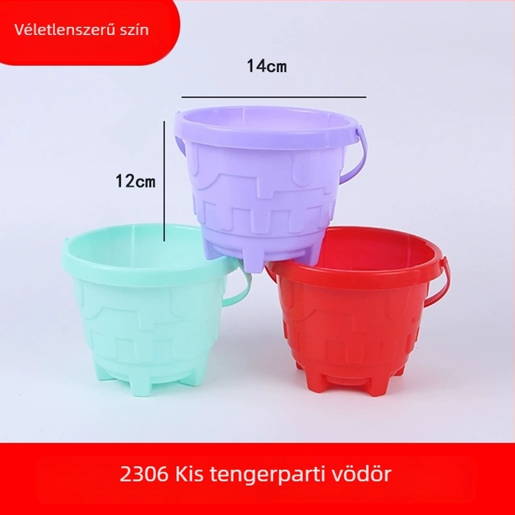 Kastély homok- és vízijáték gyerekeknek – PP anyag, strandjáték, homokozó eszköz, 4–6 éveseknek