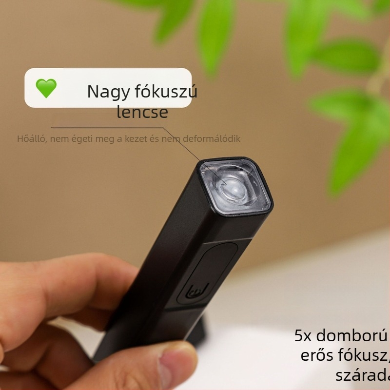 Kézben tartható körömlámpa kijelzővel, hordozható újratölthető akkumulátorral, spot stílusú UV lámpa fototerápiához