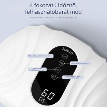Új, nagy teljesítményű körömlámpa piros fénnyel, kíméli a kéz bőrét a sötétedéstől, gyorsan száradó gél lakk, professzionális manikűr szalonhoz