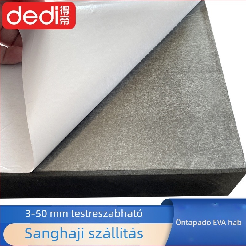 EVA hablemez önragasztó hátoldallal, fekete zajcsökkentő hab autóhoz