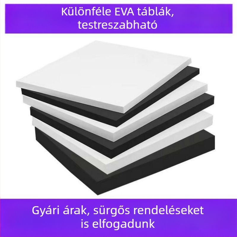 Fekete-fehér EVA hablap, vastagított, nagy sűrűségű maggal, ütéscsillapító.