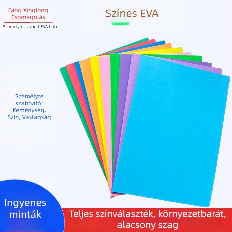 EVA hablap – nedvességálló, ütésálló, környezetbarát, hátoldali ragasztóval, sűrűség 0.08 g/cm³, nyomtatás nélkül