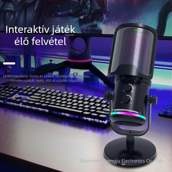 Professzionális kondenzátoros mikrofon élő játékközvetítéshez (Márka: AUDIMATRIX; Tápellátás: 5V; Akkumulátor: Nincs akkumulátor; Frekvencia-válasz: 100Hz-20kHz)