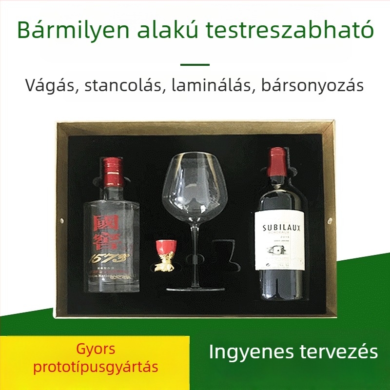 Testreszabott EVA hab belső bélés a védőcsomagoláshoz, nyomáscsökkentés és ütésállóság, flockolt ajándékdoboz gravírozott belsővel