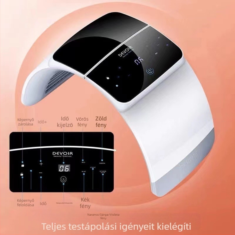 LED összecsukható spektrométer kozmetikai készülék arcbőr fotómegújításához, masszázs és fényterápiával - hordozható, 36V-ig