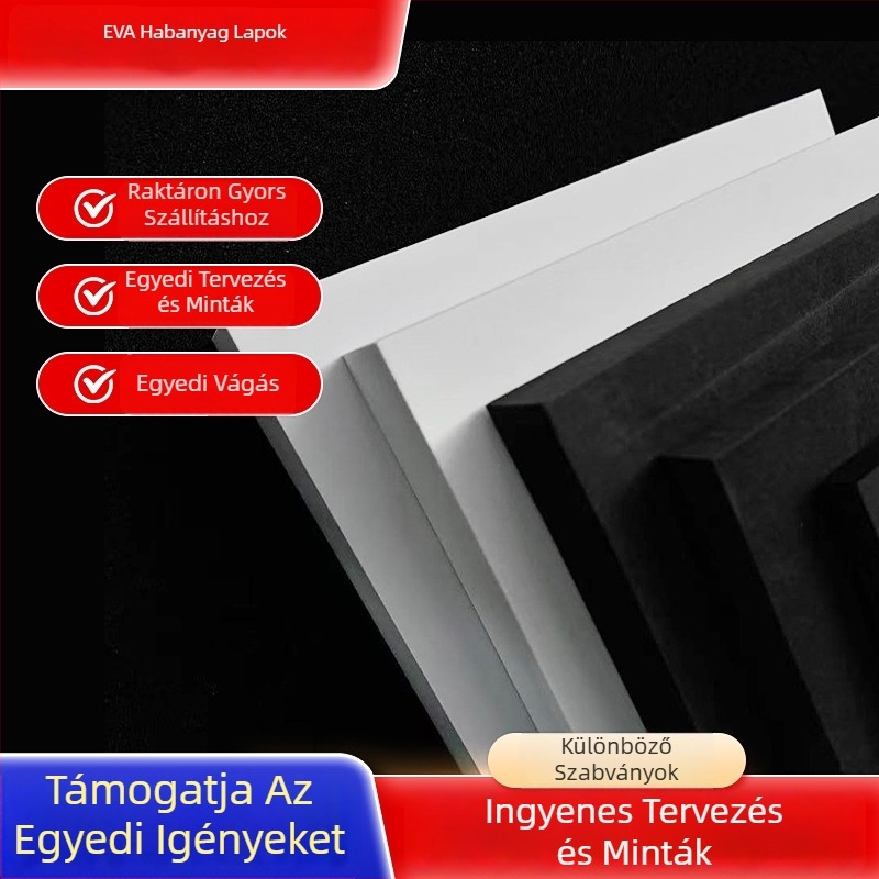 EVA hablap csomagoláshoz – belső támasz, sűrűség 38–70, nyomtatható