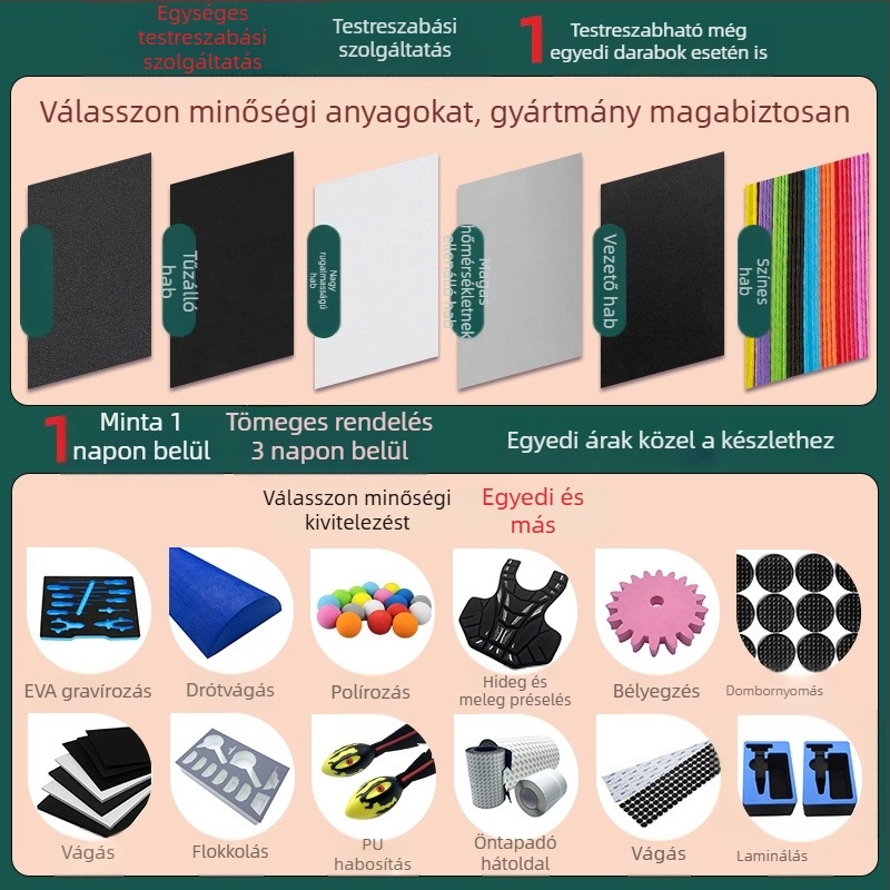 25x IXPE bevonatú antistatikus szerszámtároló doboz, ütésálló habtálca chipek és minták számára, fekete