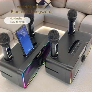 SD215 Bluetooth karaoke hangszóró All-in-One, kettős mikrofon, 30W, Bluetooth 5.0, 100Hz-20kHz, SNR ≥75dB, üzemidő 3–6h