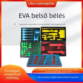Magas sűrűségű precíziós eszközök védő EVA béléses csomagolása, ütésálló habbal és gravírozási lehetőséggel (Anyag: EVA; Sűrűség: konzultáljon; Márka: Libo; Nyomtatás: elérhető)