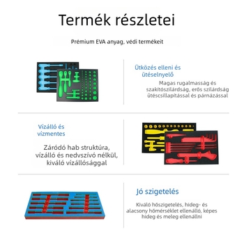 Magas sűrűségű precíziós eszközök védő EVA béléses csomagolása, ütésálló habbal és gravírozási lehetőséggel (Anyag: EVA; Sűrűség: konzultáljon; Márka: Libo; Nyomtatás: elérhető)
