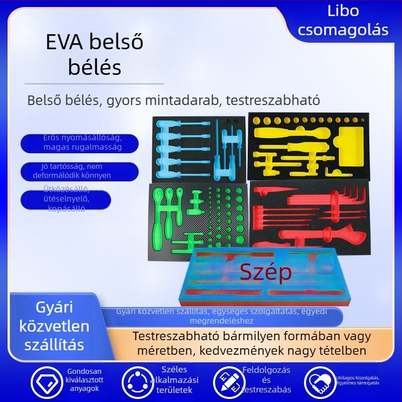 Magas sűrűségű precíziós eszközök védő EVA béléses csomagolása, ütésálló habbal és gravírozási lehetőséggel (Anyag: EVA; Sűrűség: konzultáljon; Márka: Libo; Nyomtatás: elérhető)