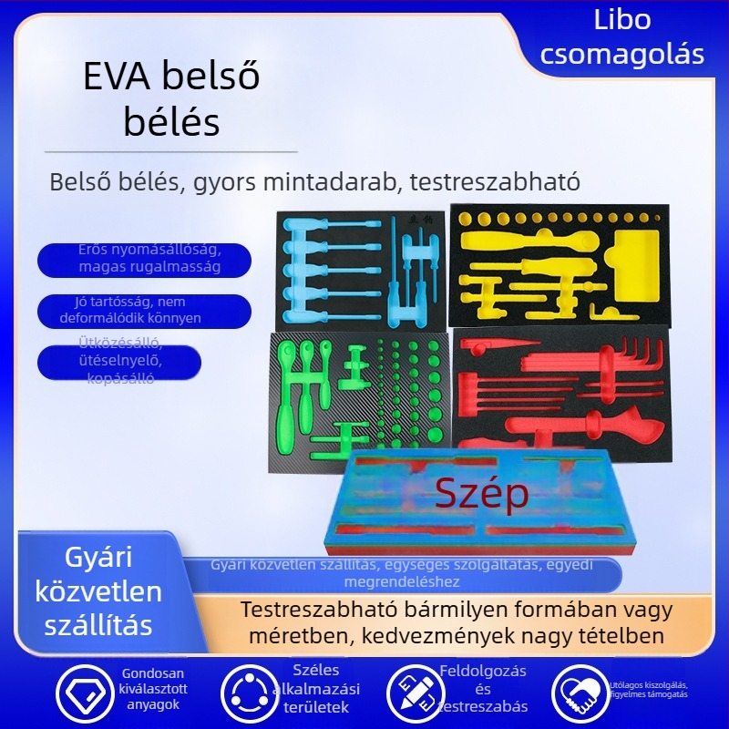Magas sűrűségű precíziós eszközök védő EVA béléses csomagolása, ütésálló habbal és gravírozási lehetőséggel (Anyag: EVA; Sűrűség: konzultáljon; Márka: Libo; Nyomtatás: elérhető)
