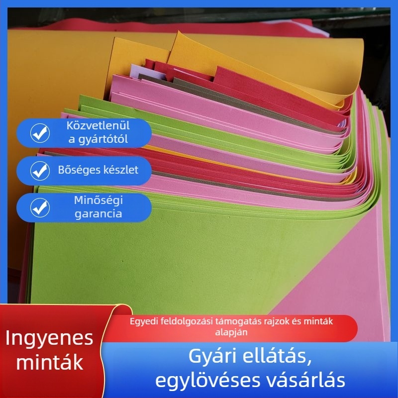 Színes EVA anyag: EVA lapok, tekercsek és lemezek, belső bélés és antisztatikus EVA anyag