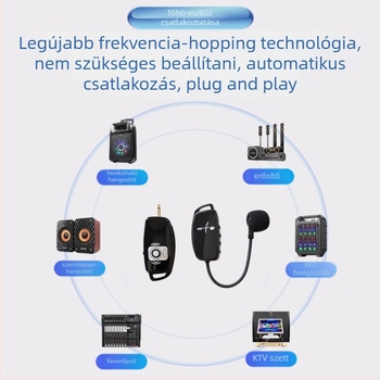 Jianshi W-06 Instrumentális kondenzátor mikrofon, cardioid, 20 Hz–20 kHz, beépített akkumulátor 12 óra