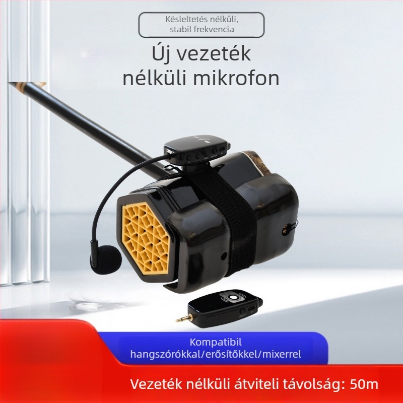 Jianshi W-06 Instrumentális kondenzátor mikrofon, cardioid, 20 Hz–20 kHz, beépített akkumulátor 12 óra